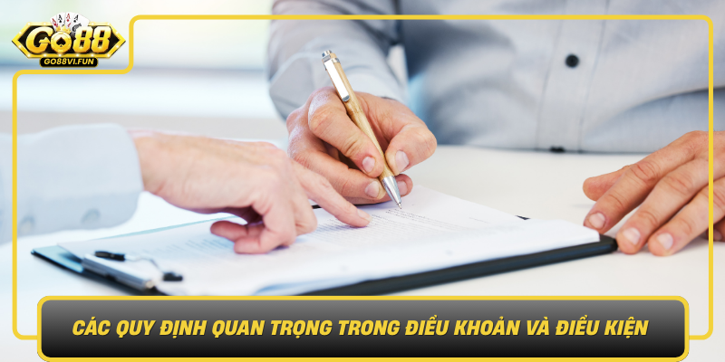 Cac Quy Dinh Quan Trong Trong Dieu Khoan Va Dieu Kien Go88